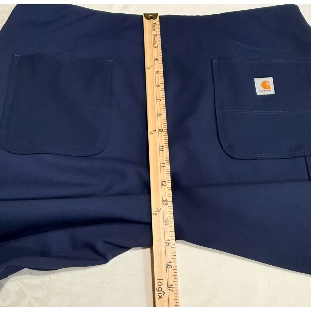 Carhartt Utility Leggings Womens XL Tall Navy Blue Force Fitted Athletic Hiking - Picture 8 of 10